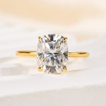 S925 Maxine Attractive Moissanite 2.5 Ct~4.0 Ct Cushion Cut Engagement Ring - Image 3