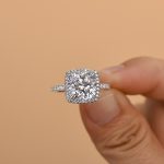 S925 Amazing 3.5 Carat Cushion Cut Halo Engagement Ring In Sterling Silver - Image 5
