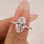 S925 4.0Ct Marquise Cut Half Eternity Engagement Ring In Sterling Silver - Image 5