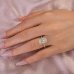 S925 Maxine Special Moissanite Halo 2.5 Carat Oval Cut Engagement Ring In Sterling Silver - Image 5