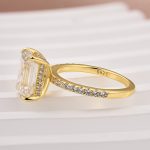 S925 Maxine Moissanite 3.5 Carat Emerald Cut Engagement Ring - Image 11