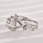 S925 Maxine Vintage Moissanite 2.0 Carat Vine Design Round Cut Engagement Ring - Image 7