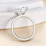 S925 Classic Square Princess Cut Engagement Ring for Women In Sterling Silver - Image 7
