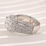 S925 Moissanite Halo Split Shank 4.0Ct Round Cut White Gold Engagement Ring - Image 6
