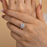 S925 Classic 6 Prong 3.0Ct/4.0Ct Round Cut Simulated Diamonds Engagement Ring Iin Sterling Silver - Image 4