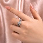 S925 Maxine Vintage Moissanite 2.0 Carat Vine Design Round Cut Engagement Ring - Image 4