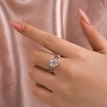 S925 Moissanite Classic 2.0~3.0Carat Round Cut Engagement Ring - Image 6