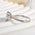 S925 Classic 6 Prong 3.0Ct/4.0Ct Round Cut Simulated Diamonds Engagement Ring Iin Sterling Silver - Image 7