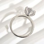 S925 Classic 6 Prong 3.0Ct/4.0Ct Round Cut Simulated Diamonds Engagement Ring Iin Sterling Silver - Image 8