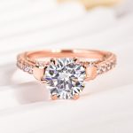 S925 Maxine Moissanite Bow Base Design 2.0 Carat Round Cut Engagement Ring - Image 12
