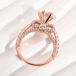 S925 Maxine Moissanite Bow Base Design 2.0 Carat Round Cut Engagement Ring - Image 13
