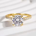 S925 Classic Round Cut Engagement Ring for Her 4 prong In Sterling Silver - Image 8