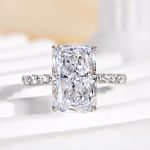 S925 Maxine Elegant Radiant Cut Simulated Diamond Engagement Ring - Image 11