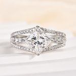 S925 Exquisite Vintage Square Princess Cut Engagement Ring for Women - Image 8