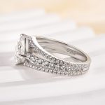 S925 Maxine Moissanite Special 2.0 Carat Square Princess Cut Engagement Ring - Image 5