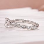S925 Moissanite 1.2 Ct Round Cut White Gold Engagement Ring - Image 7