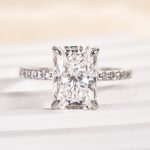 S925 Maxine Moissanite 1.0 Ct~3.5Ct Radiant Cut Engagement Ring in Sterling Silver - Image 4