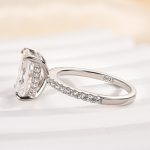 S925 Maxine Moissanite 1.0 Ct~3.5Ct Radiant Cut Engagement Ring in Sterling Silver - Image 5