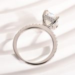 S925 Maxine Moissanite 1.0 Ct~3.5Ct Radiant Cut Engagement Ring in Sterling Silver - Image 6