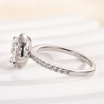 S925 Maxine Moissanite 2.0CT Halo Round Cut Engagement Ring - Image 3