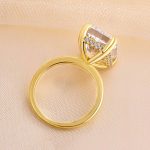 S925 8.0Ct Cushion Cut Hidden Halo Engagement Ring for Women in Sterling Silver - Image 5