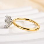 S925 2.0 Carat Moissanite Precious Two-tone Engagement Ring - Image 4