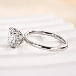 S925 Maxine Moissanite Solitaire 2.0~4.0 Carat Round Cut Engagement Ring - Image 5
