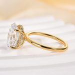 S925 Maxine Classic Moissanite 2.0 Ct~5.5 Ct Solitaire Oval Cut Engagement Ring - Image 8