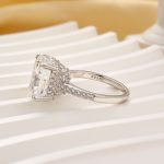 S925 Maxine Timeless 6.0Ct/12.0Ct Radiant Cut Engagement Ring In Sterling Silver - Image 11