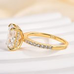 S925 Maxine Moissanite 1.0 Ct~3.5Ct Radiant Cut Engagement Ring in Sterling Silver - Image 10