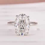 S925 Moissanite Solitaire 5.50 Ct Oval Cut Promise Ring For Women - Image 3