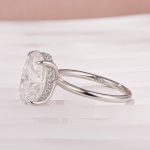 S925 Moissanite Solitaire 5.50 Ct Oval Cut Promise Ring For Women - Image 4