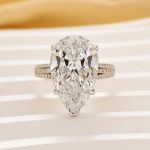 S925 8.0Ct Pear Cut Split Shank Engagement Ring For Woman - Image 3
