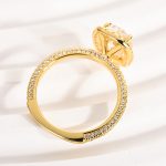 S925 Maxine Special Moissanite Halo 2.5 Carat Oval Cut Engagement Ring In Sterling Silver - Image 7
