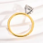 S925 Maxine Elegant Moissanite Two-Tone 2.0 Carat Round Cut Engagement Ring - Image 5