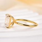S925 Moissanite 3.5 Carat Solitaire Emerald Cut Engagement Ring - Image 11