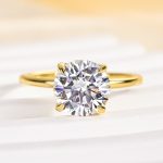 S925 Maxine Moissanite Solitaire 2.0~4.0 Carat Round Cut Engagement Ring - Image 10