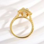 S925 3.0 Carat Stunning Halo Pear Cut Elegant Engagement Ring In Sterling Silver - Image 6