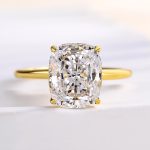 S925 Maxine Excellent 4.0 Ct Cushion Cut Engagement Ring - Image 5