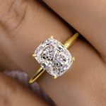 S925 Maxine Excellent 4.0 Ct Cushion Cut Engagement Ring