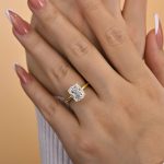 S925 Maxine Excellent 4.0 Ct Cushion Cut Engagement Ring - Image 4
