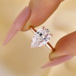 S925 Maxine Classic 5 Prong 2.5 Ct~4.0 Ct Pear Cut Engagement Ring - Image 9