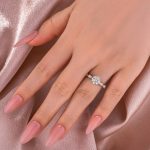 S925 Moissanite 1.2 Ct Round Cut White Gold Engagement Ring - Image 3