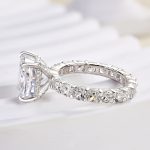 S925 Maxine Sparkle 4.5Ct Cushion Cut Engagement Ring In Sterling Silver - Image 6