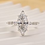 S925 3.0Ct Marquise Cut Engagement Ring Travel Ring In Sterling Silver - Image 4