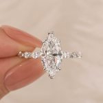S925 3.0Ct Marquise Cut Engagement Ring Travel Ring In Sterling Silver