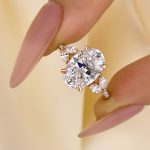 S925 Maxine 4.0 CT Oval and Angled Marquise Five Stone Engagement Ring - Image 8