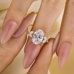 S925 Maxine 4.0 CT Oval and Angled Marquise Five Stone Engagement Ring - Image 9