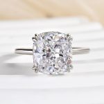 S925 Maxine Stunning Cushion Cut Engagement Ring In Sterling Silver - Image 10
