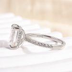 S925 Maxine Moissanite 3.5 Carat Emerald Cut Engagement Ring - Image 5